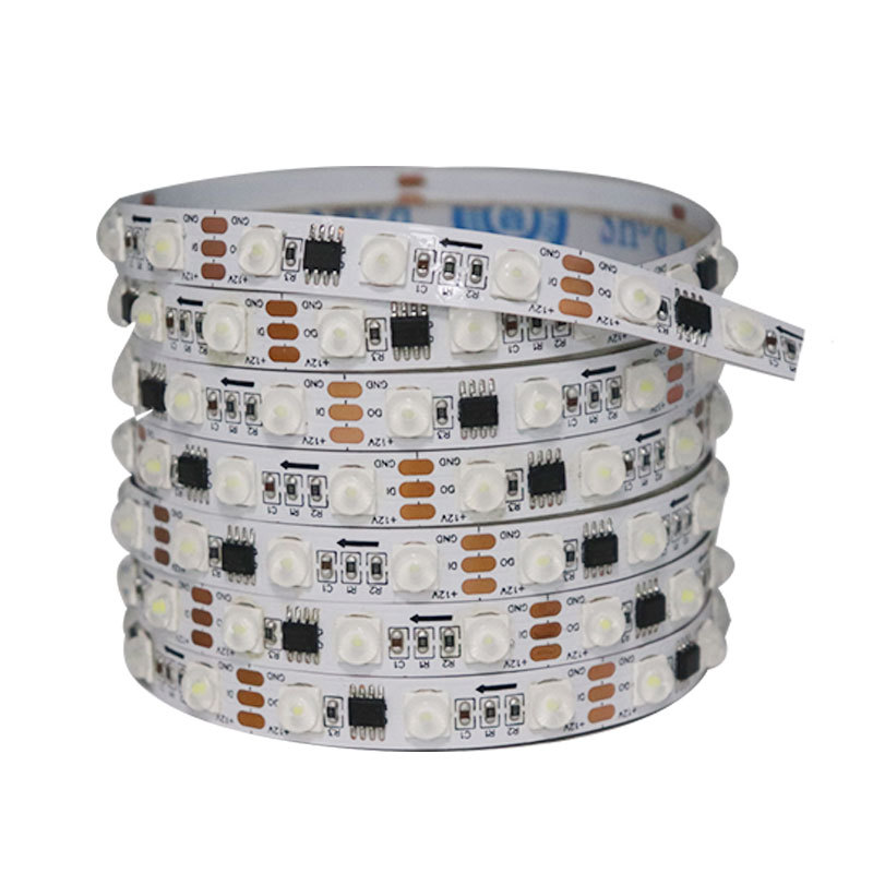 SM16703 DC12V 6000K Addressable Lens Diffuse Reflection Bright LED Strip Lights